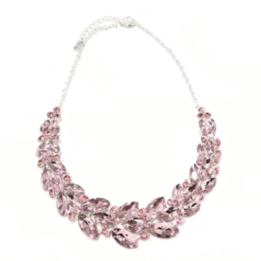6 Inch Light Pink Crystal Necklace